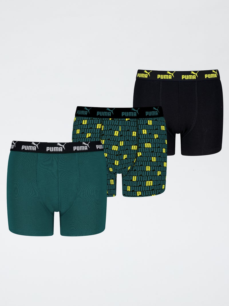 Lot de 3 boxers 'Puma' Vert - Kiabi