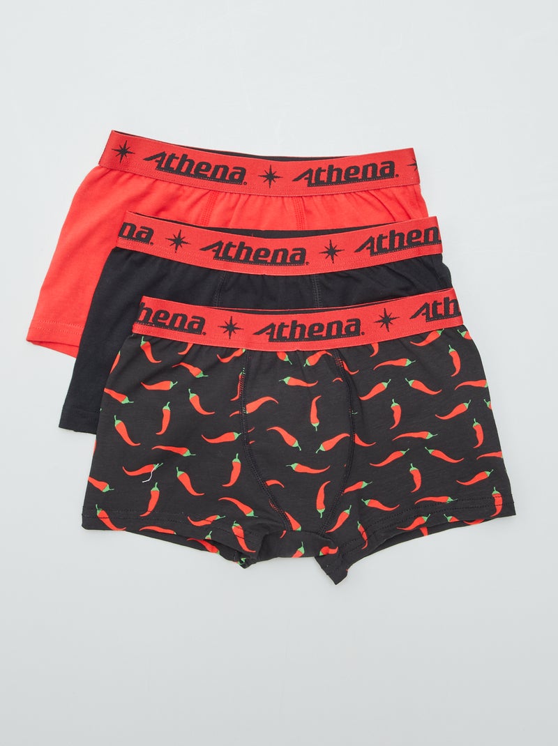 Lot de 3 boxers ROUGE - Kiabi