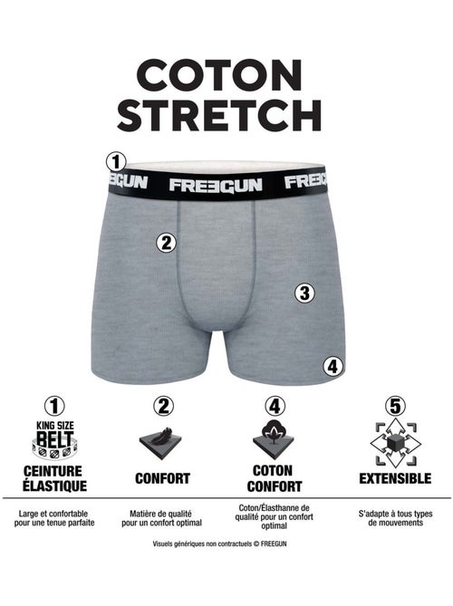 Lot de 3 boxers signature liberty freegun - Kiabi