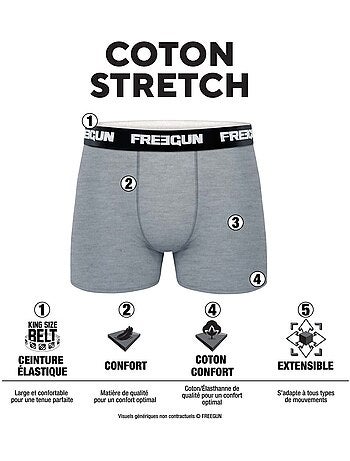 Lot de 3 boxers signature liberty freegun