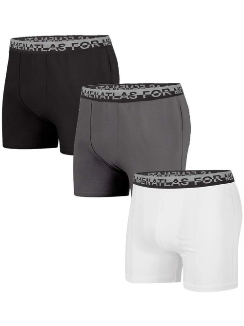 Lot de 3 boxers stretch confort - atlas for men - Kiabi Lot de 3 boxers stretch confort - atlas for men - Kiabi