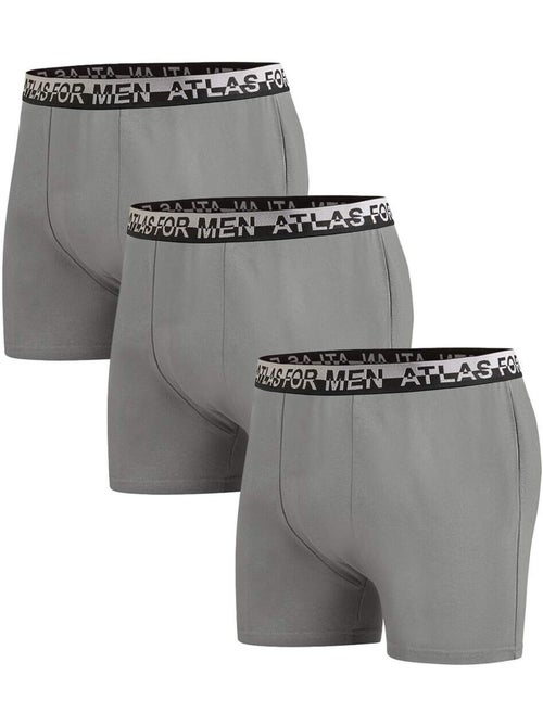 Lot de 3 Boxers Stretch Confort   - ATLAS FOR MEN - Kiabi