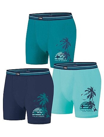 Lot de 3 Boxers en Coton Stretch - ATLAS FOR MEN