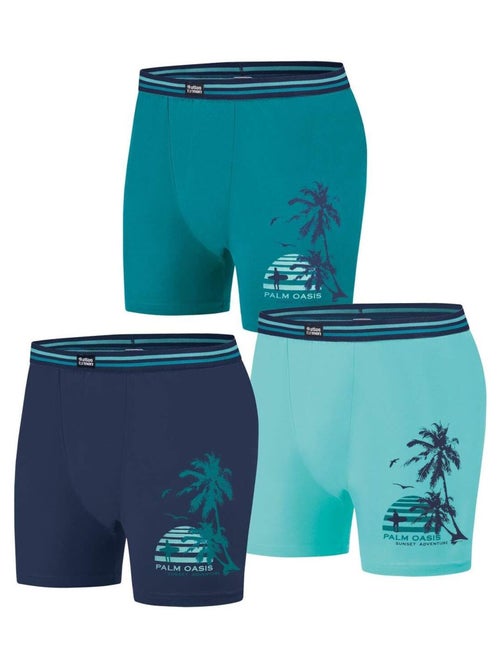 Lot de 3 Boxers Stretch Confort Summer  - ATLAS FOR MEN - Kiabi
