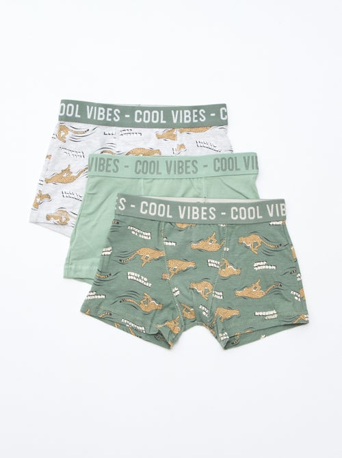 Lot de 3 boxers stretch - Kiabi