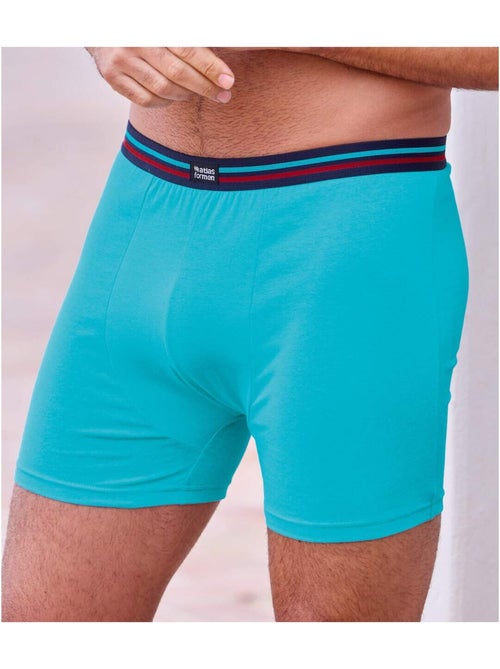 Lot de 3 Boxers Stretch Unis   - ATLAS FOR MEN - Kiabi