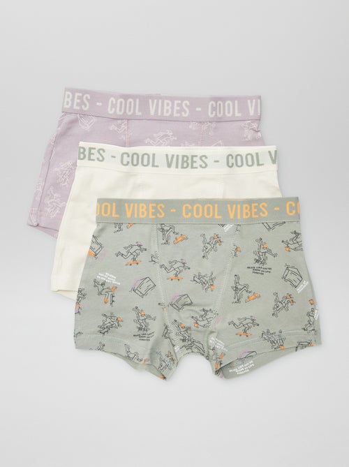 Lot de 3 boxers stretch - Kiabi
