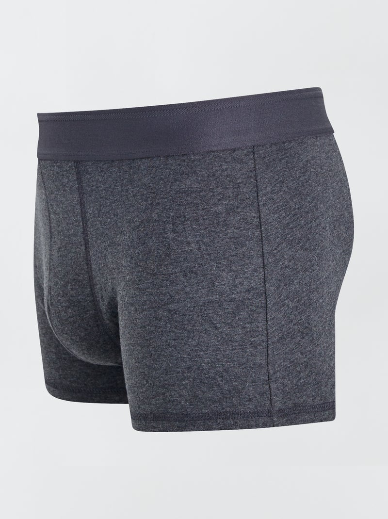 Lot de 3 boxers unis Gris foncé - Kiabi