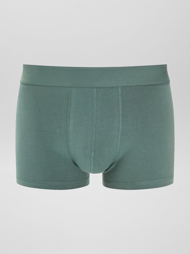 Lot de 3 boxers unis Kaki - Kiabi