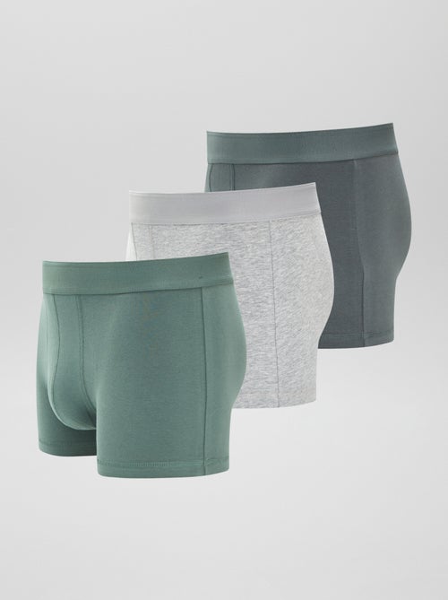 Lot de 3 boxers unis - Kiabi