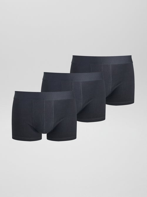 Lot de 3 boxers unis - Kiabi