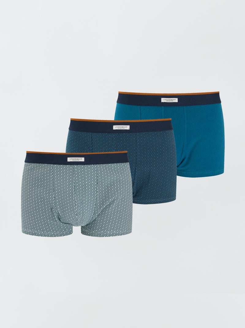 Lot de 3 boxers Vert - Kiabi