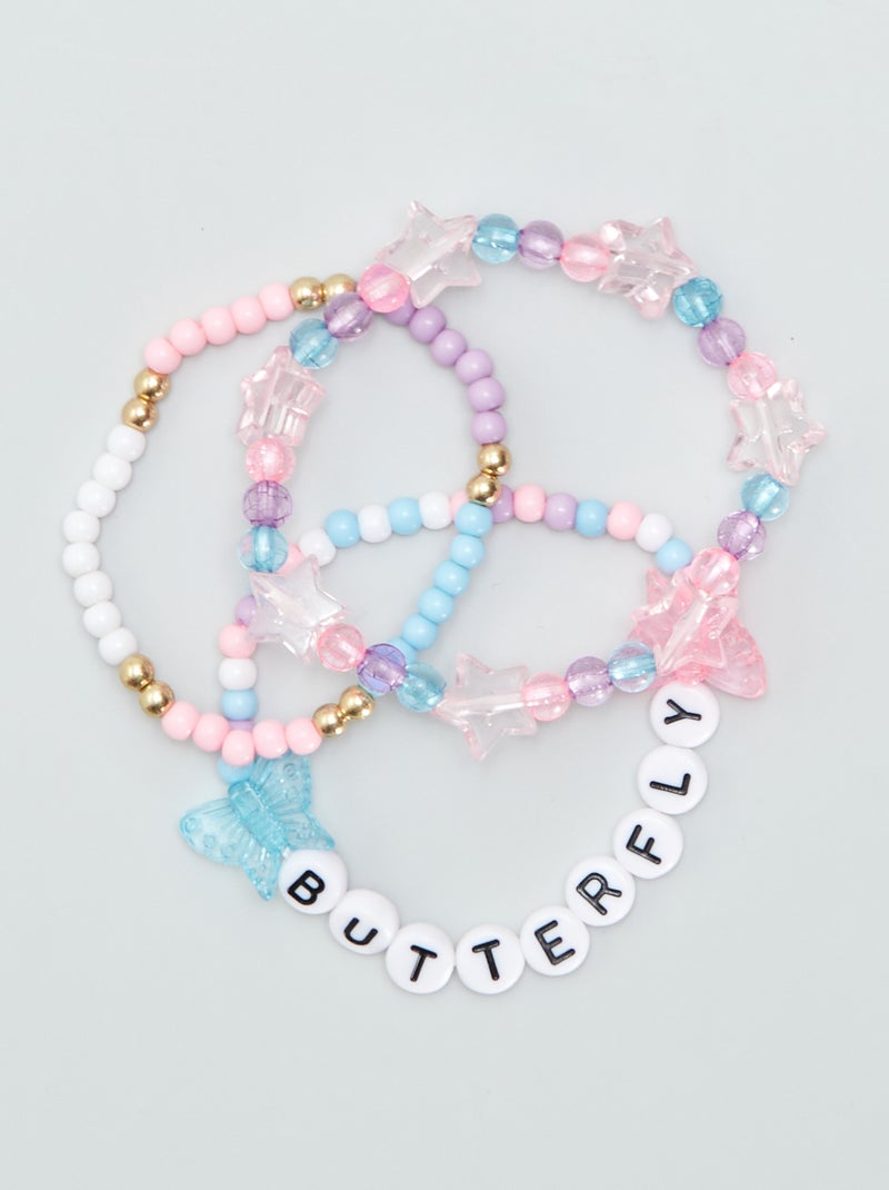 Lot De 3 Bracelets Enfant STARDUST - 16 Cm, Neufs Avec étiquettes, Idéal Pour Petits Cadeaux Ou Accessoires
