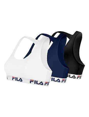 Lot de 3 brassières coton femme c uni fila
