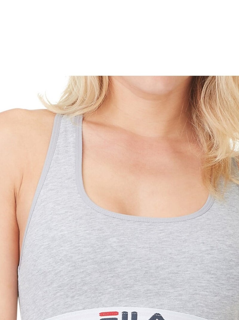 Lot de 3 brassières coton femme uni fila Noir - Kiabi