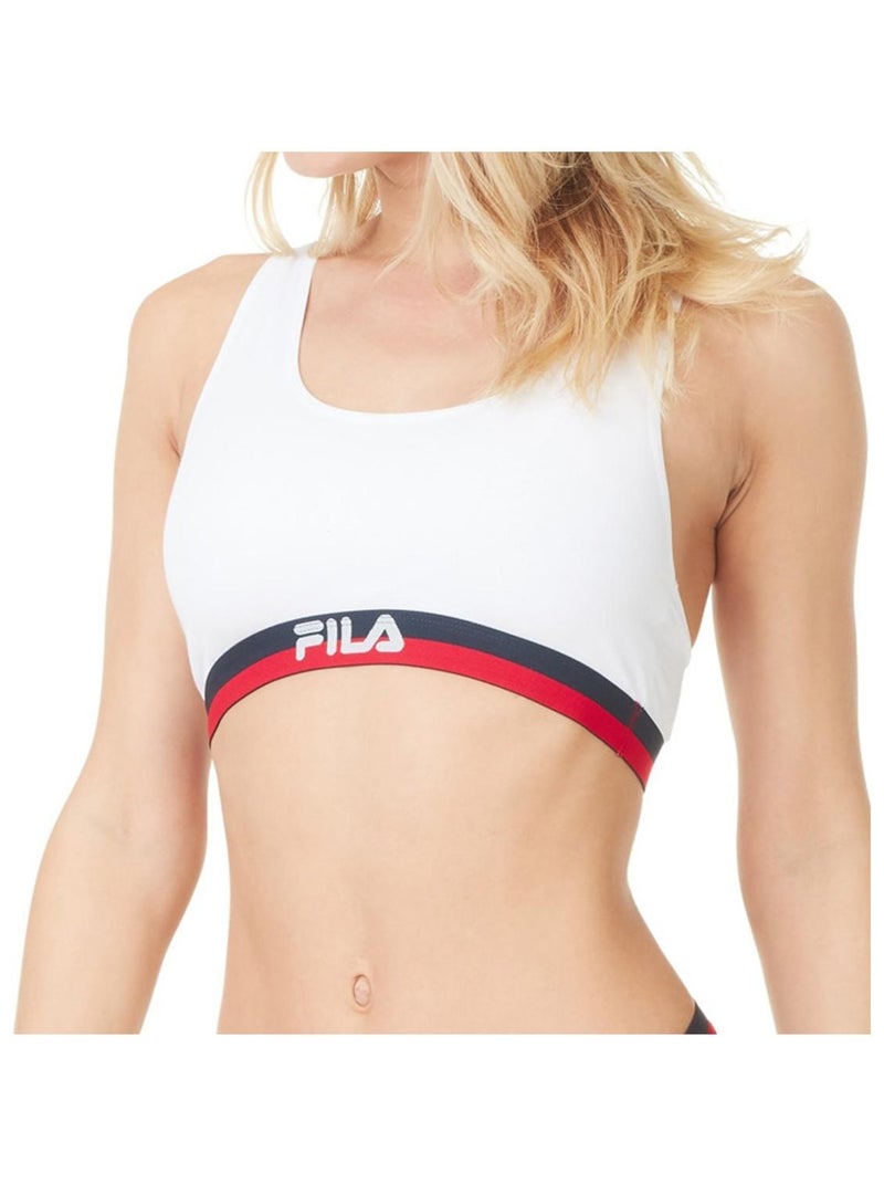 Lot de 3 brassières coton fila  gris, navy et blanc fila Gris - Kiabi