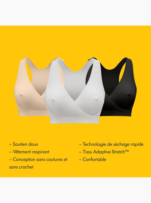 Lot de 3 brassières grossesse et allaitement medela keep cool - brassière de nuit, respirante et - Kiabi