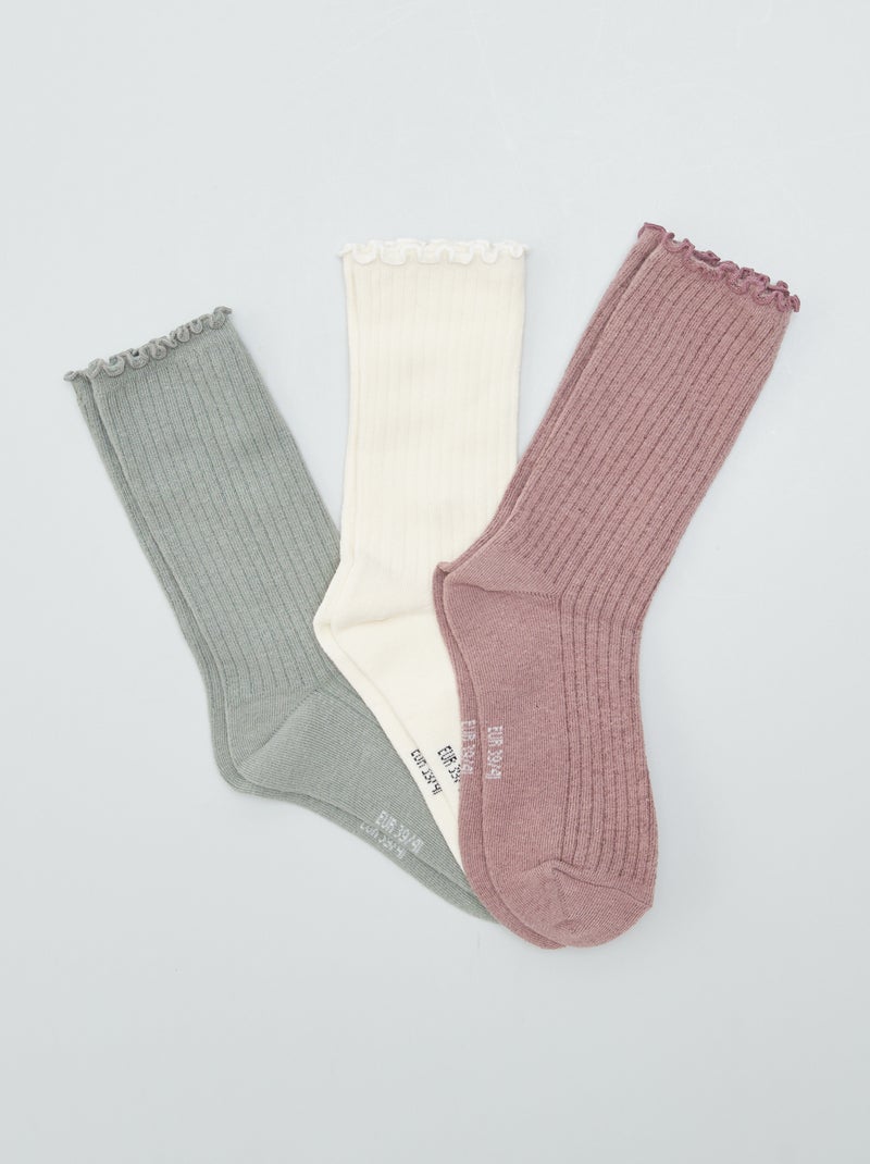 Lot de 3 chaussettes  avec volants TREFLE - Kiabi