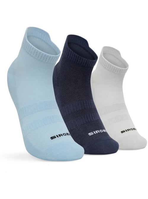 Lot de 3 chaussettes basses golf coton bio golf homme et femme torrey blues - Kiabi