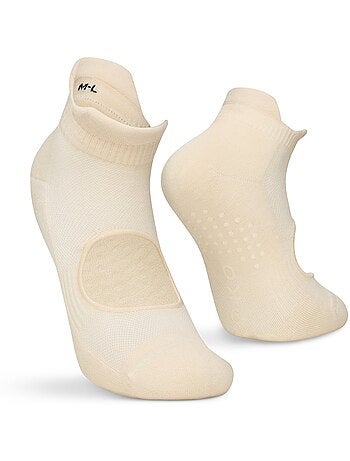 Lot de 3 chaussettes basses yoga antidérapantes fitness homme et femme scale