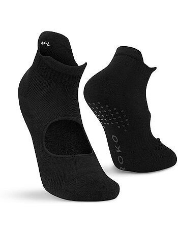 Lot de 3 chaussettes basses yoga antidérapantes fitness homme et femme scale