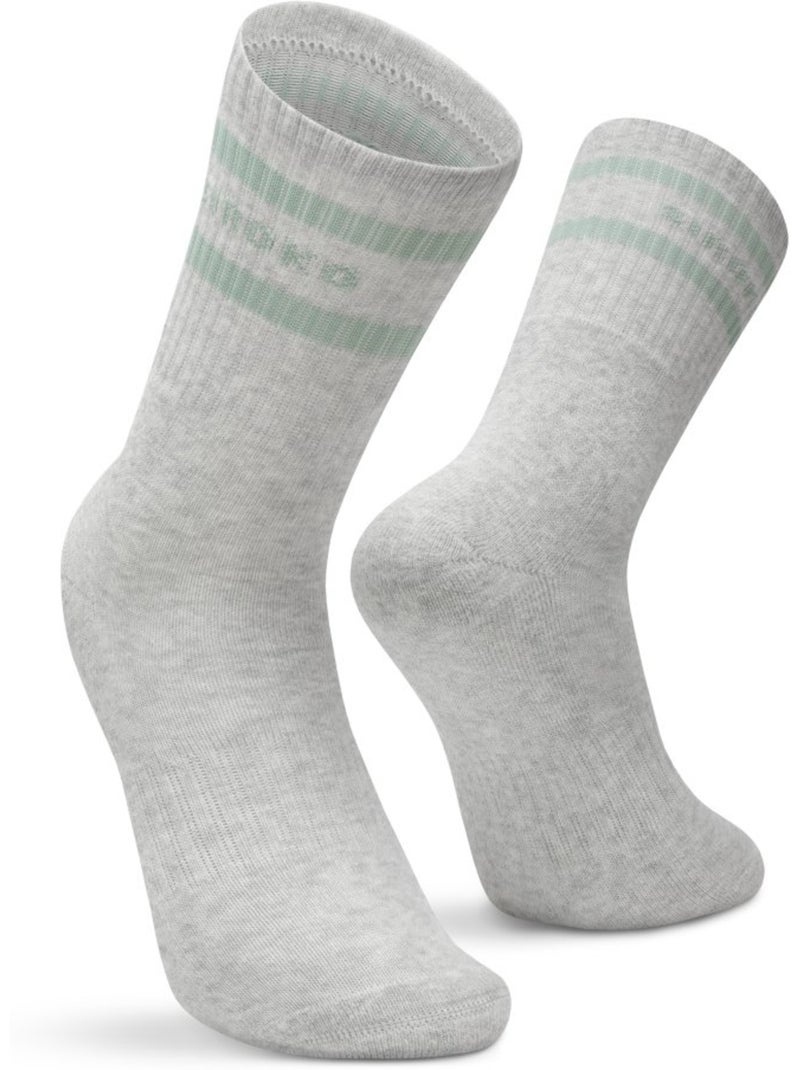Lot de 3 chaussettes de sport mi-mollet fitness homme et femme sidekick Rose - Kiabi