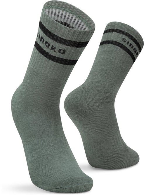 Lot de 3 chaussettes de sport mi-mollet fitness homme et femme sidekick slate - Kiabi