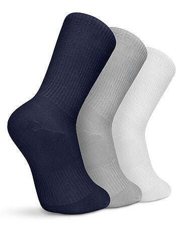 Lot de 3 chaussettes golf mi-mollet coton bio golf homme et femme echo