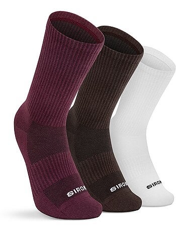 Lot de 3 chaussettes golf mi-mollet coton bio golf homme et femme rough classic