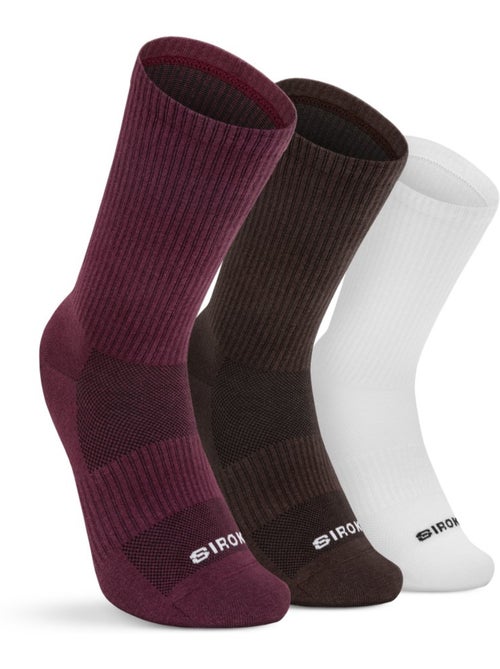 Lot de 3 chaussettes golf mi-mollet coton bio golf homme et femme rough classic - Kiabi
