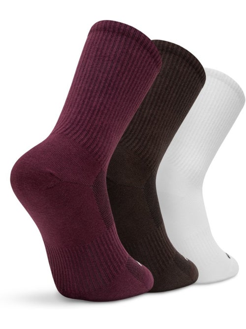 Lot de 3 chaussettes golf mi-mollet coton bio golf homme et femme rough classic - Kiabi