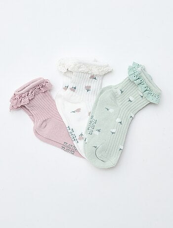Lot de 3 chaussettes imprimées