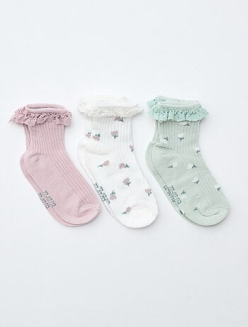 Lot de 3 chaussettes imprimées