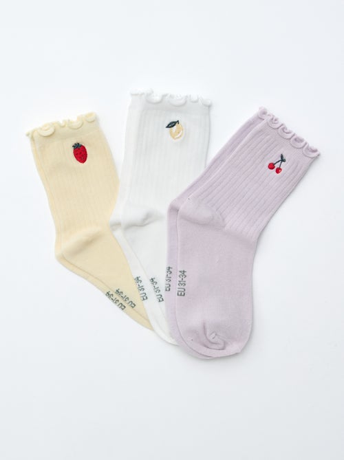 Lot de 3 chaussettes imprimées - Kiabi