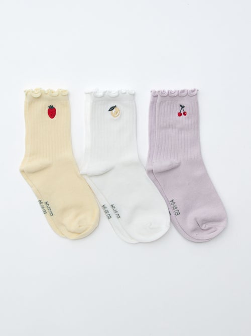 Lot de 3 chaussettes imprimées - Kiabi