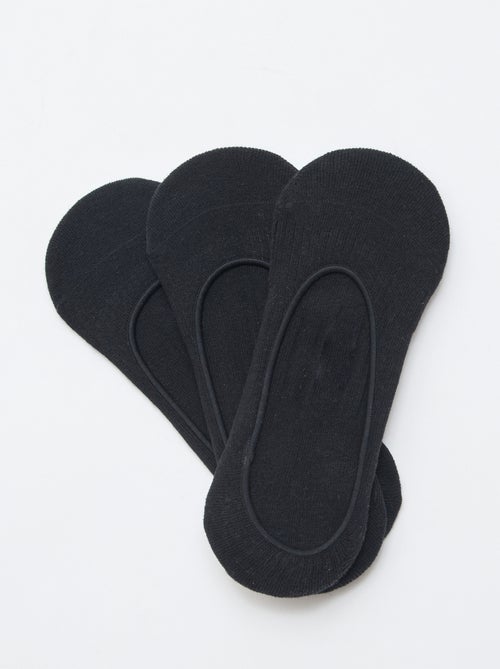 Lot de 3 chaussettes protège pied unis - Kiabi