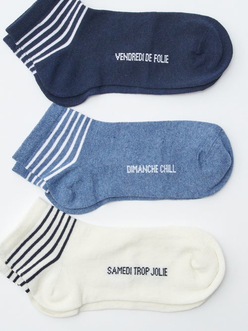 Lot de 3 chaussettes rayées - Kiabi