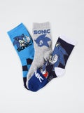 Lot de 3 chaussettes 'Sonic' GRIS - Kiabi