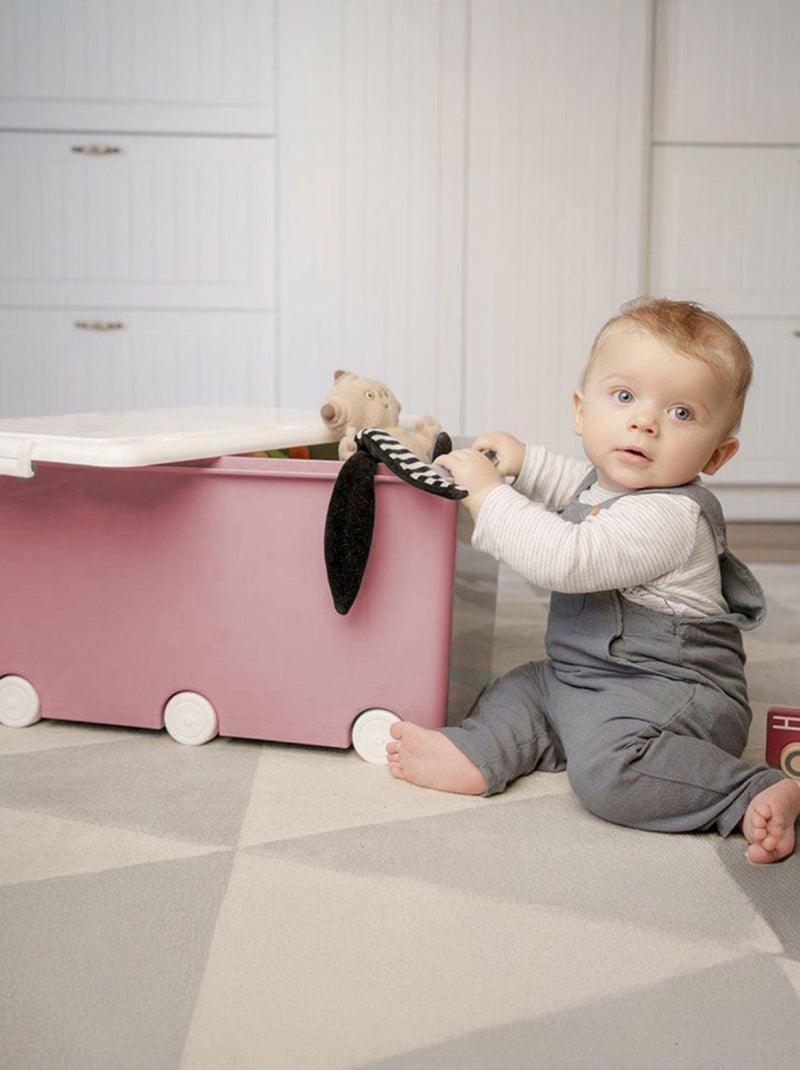 Lot de 3 coffres de rangement playbox - maxi Rose - Kiabi