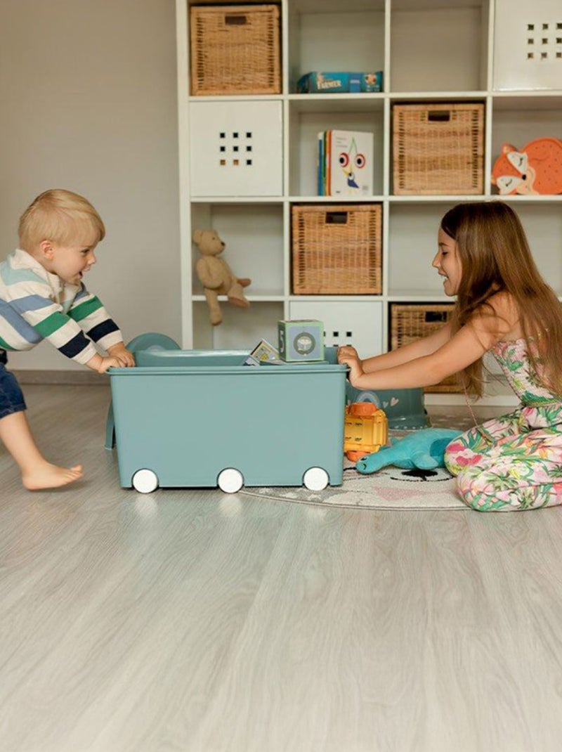 Lot de 3 coffres de rangement playbox - maxi Turquoise - Kiabi