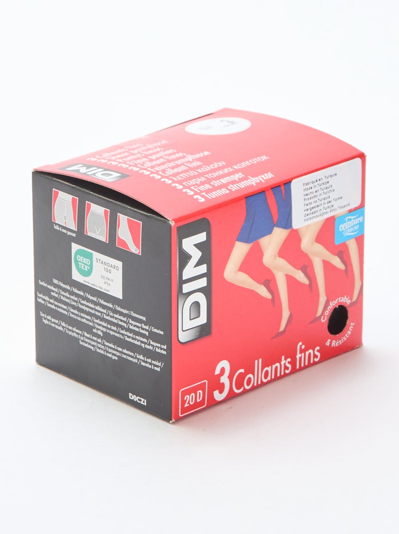 Lot de 3 collants fins 'DIM' 20D Beige - Kiabi