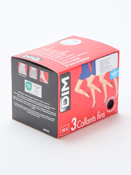 Lot de 3 collants fins 'DIM' 20D - Kiabi