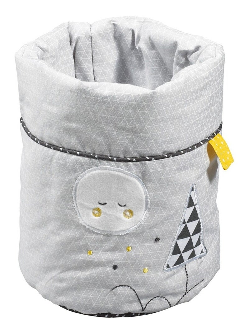 Lot de 3 corbeilles gigogne en tissu en coton - sauthon Gris - Kiabi