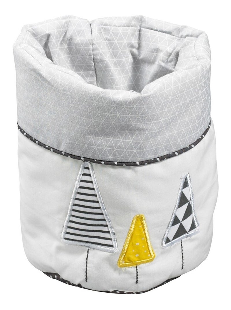 Lot de 3 corbeilles gigogne en tissu en coton - sauthon Gris - Kiabi