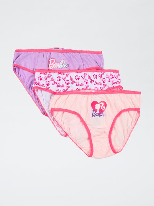 Lot de 3 culottes 'Barbie' en coton - Kiabi