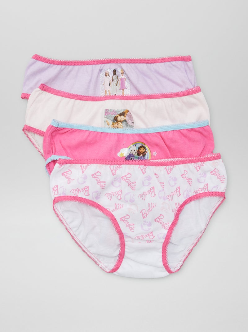 Lot de 3 culottes 'Barbie' Rose - Kiabi