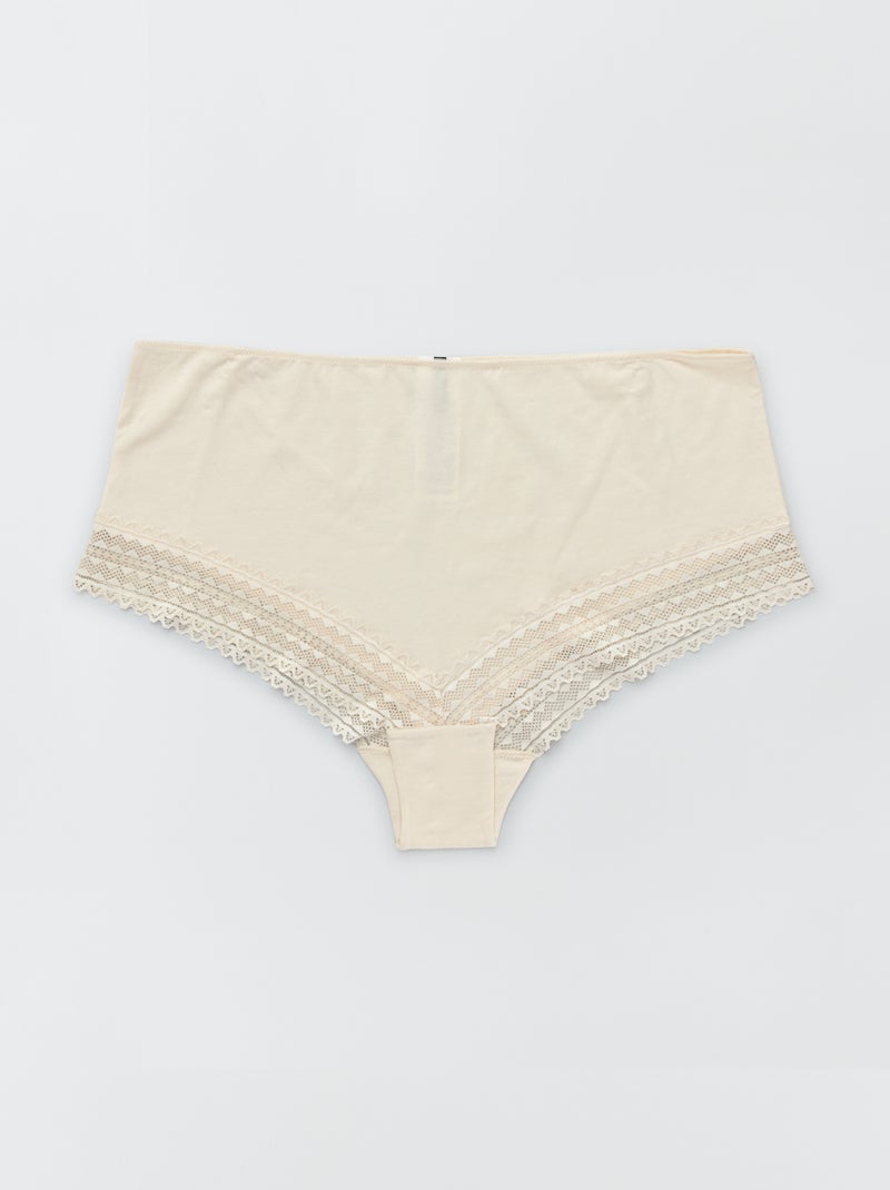 Lot de 3 culottes beige/marron clair/marron - Kiabi