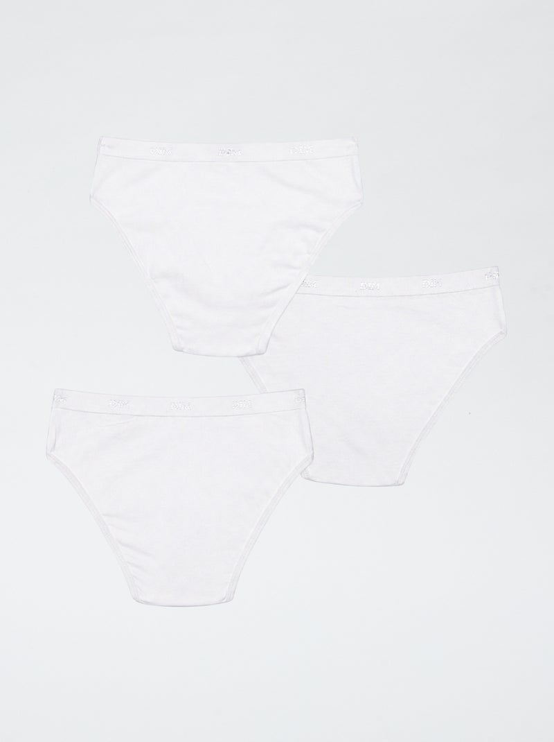 Lot de 3 culottes Blanc - Kiabi