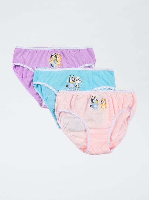 Lot de 3 culottes 'Bluey' en coton - Kiabi