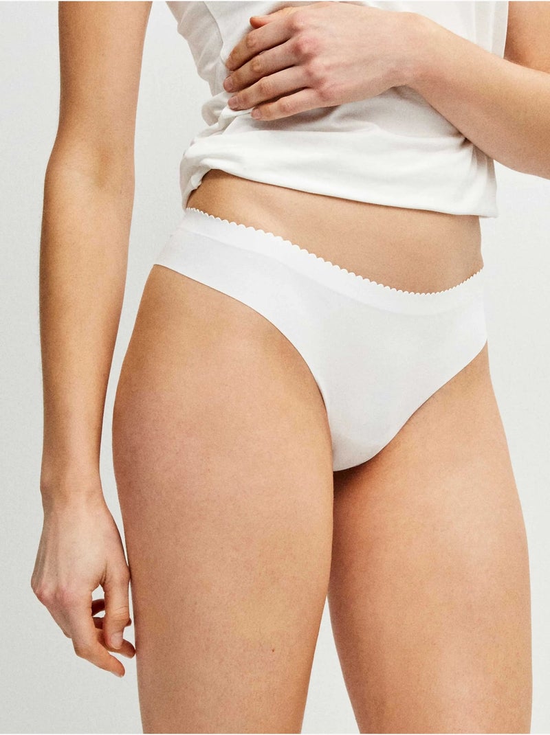 Lot de 3 culottes brésiliennes sans coutures en microfibre Multicolore - Kiabi